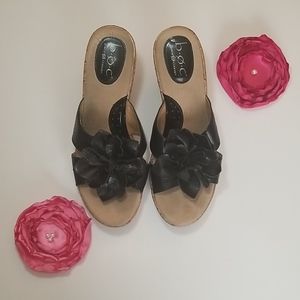 BOC Sandals. Black. Leather Upper. Size 8